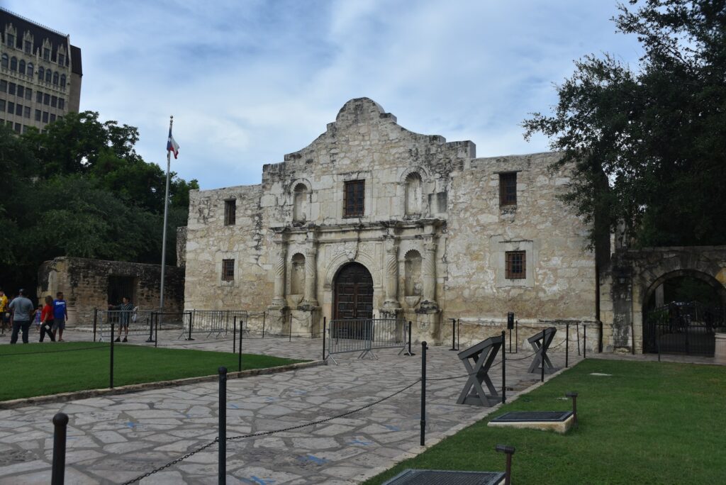 The front of the Alamo